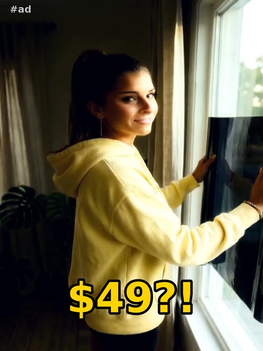 an oversized butter-yellow hoodie over black bike shorts